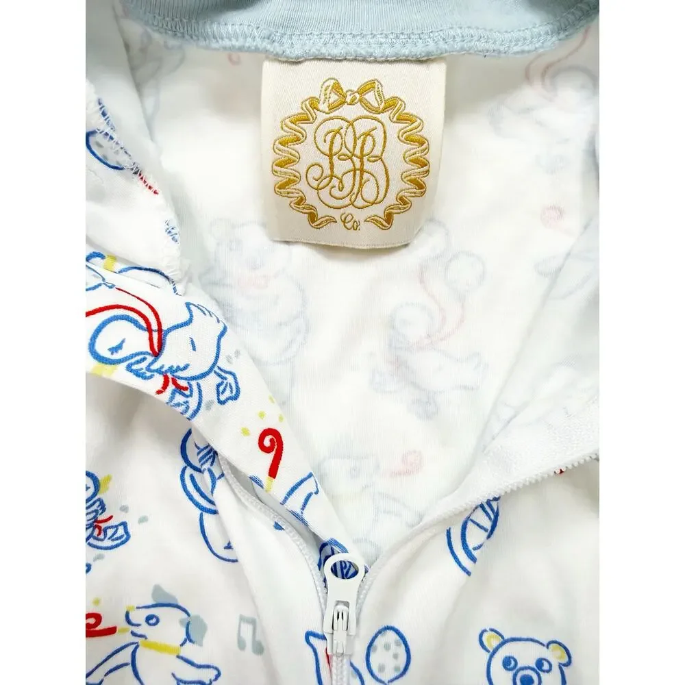 The Beaufort Bonnet Company Knox's Night Night Footed Pajama In Rowdy Revelers